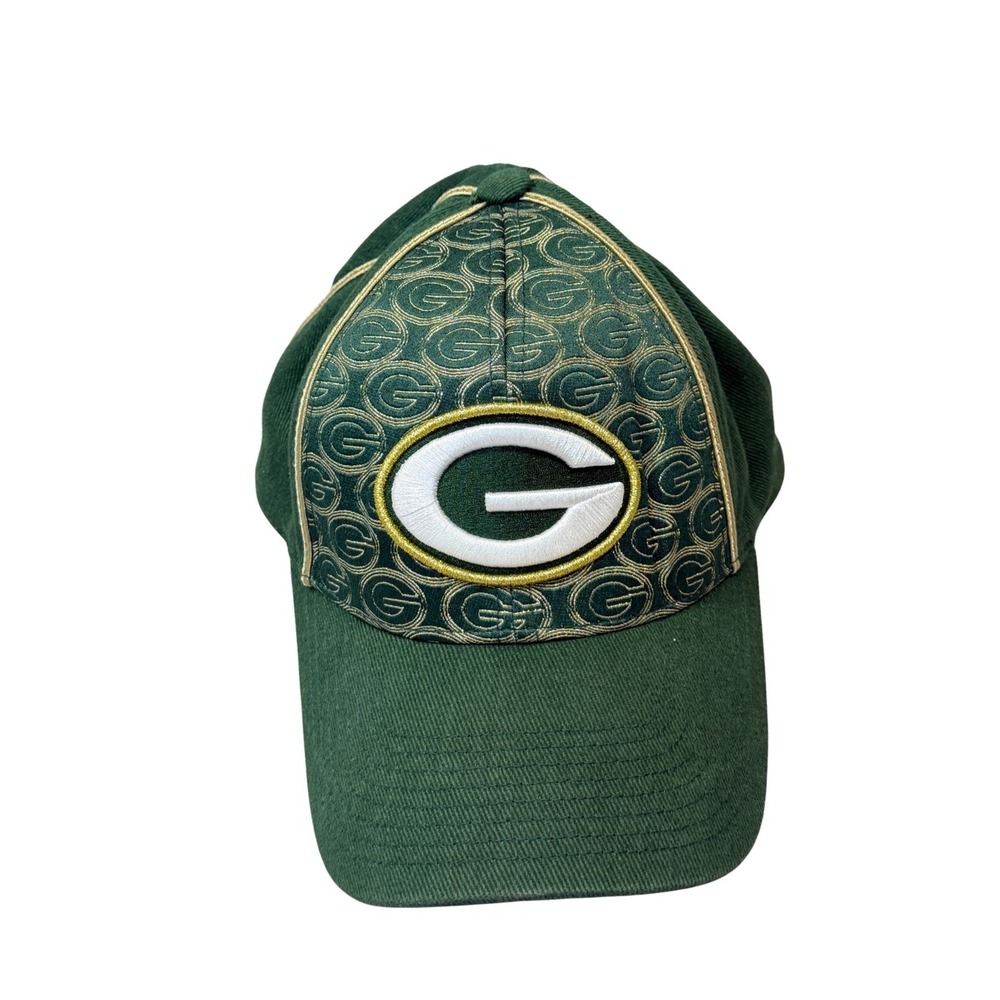 Green Bay Packers Reebok NFL Hat Green Gold Logo Adjustable Cap One Size